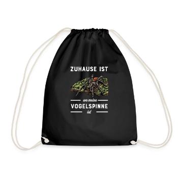 Vogelspinne I Tarantula Terrarium Motiv für - Turnbeutel - Schwarz - Vorne
