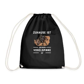 Vogelspinne I Tarantula Terrarium Motiv für - Turnbeutel - Schwarz - Vorne