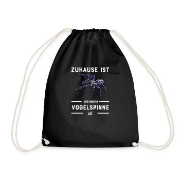 Vogelspinne I Tarantula Terrarium Motiv für - Turnbeutel - Schwarz - Vorne