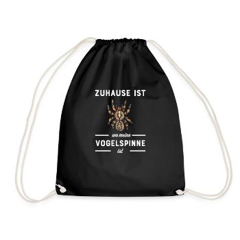 Vogelspinne I Tarantula Terrarium Motiv für - Turnbeutel - Schwarz - Vorne