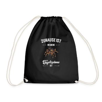 Vogelspinne I Tarantula Terrarium Motiv für - Turnbeutel - Schwarz - Vorne