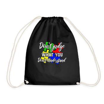 Autism Awareness – Don't Condemn What - Drawstring Bag - black - Front
