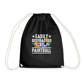 Paintball-Spieler Splatter Paintball-Gamer-Spruch - Turnbeutel - Schwarz - Vorne