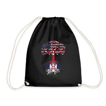 Serbia Serbian Serbian Srbija Yugoslavija Belgrade - Turnbeutel - Schwarz - Vorne