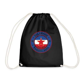 Yugoslavija Serbia Balkan Serbian Srbija Belgrade - Turnbeutel - Schwarz - Vorne