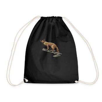Pine marten I Noble marten marten motif for hunters - Drawstring Bag - black - Front