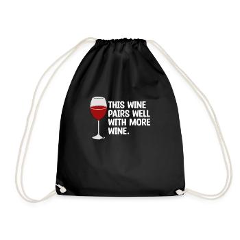 Les couples de vin boivent bien les amants buveurs Dictons - Sac de sport léger - noir - Devant