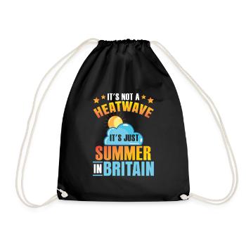 It's Just Summer In Britain - Drawstring Bag - black - Front