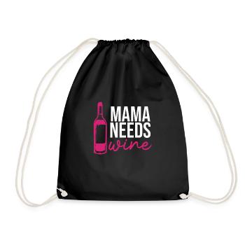 Maman a besoin d’amateurs de vin buveurs - Sac de sport léger - noir - Devant