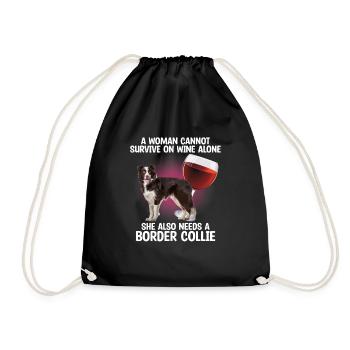Une femme a besoin d’un buveur de vin amoureux des chiens buveurs - Sac de sport léger - noir - Devant