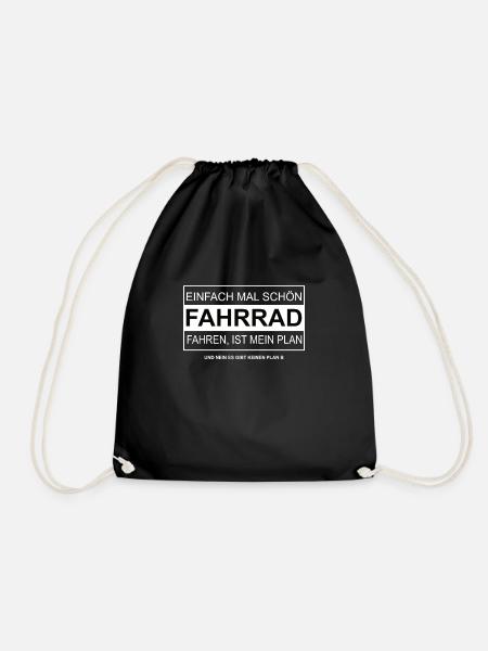 Einfach mal schön FAHRRAD fahren - Turnbeutel - Schwarz