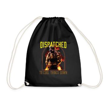 Envoyé pour refroidir les choses drôle de pompier - Sac de sport léger - noir - Devant