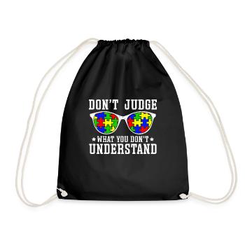 Autism Awareness – Don't Condemn What - Drawstring Bag - black - Front