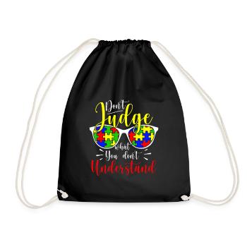 Autism Awareness – Don't Condemn What - Drawstring Bag - black - Front