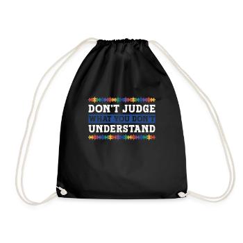 Autism Awareness – Don't Condemn What - Drawstring Bag - black - Front