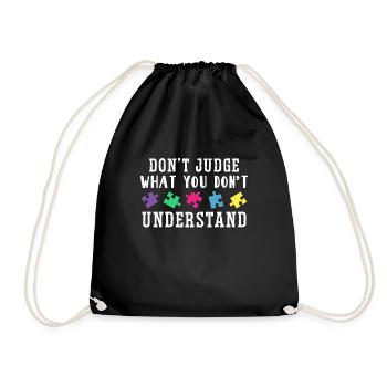 Autism Awareness – Don't Condemn What - Drawstring Bag - black - Front