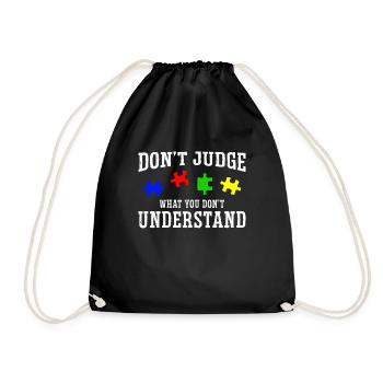 Autism Awareness – Don't Condemn What - Drawstring Bag - black - Front