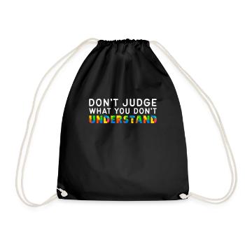 Autism Awareness – Don't Condemn What - Drawstring Bag - black - Front
