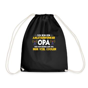 Ich Bin Ein Amteurfunker Opa - Turnbeutel - Schwarz - Vorne