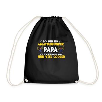 Ich Bin Ein Amteurfunker Papa - Turnbeutel - Schwarz - Vorne