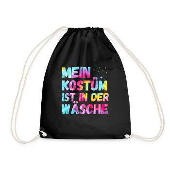Mein Kostüm ist in der Wäscherei Carnival Party - Turnbeutel - Schwarz - Vorne