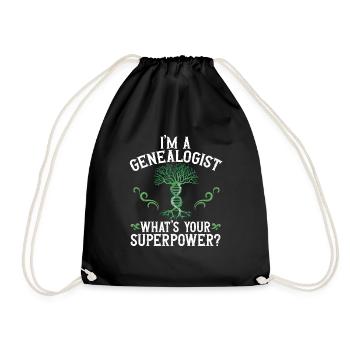 Genealogy Genealogy Genealogist - Drawstring Bag - black - Front