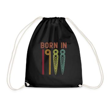Born in 1988 vintage - Turnbeutel - Schwarz - Vorne