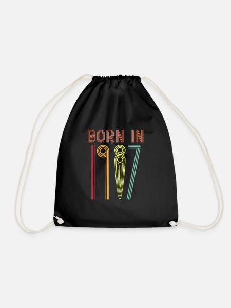 Born in 1987 Vintage - Turnbeutel - Schwarz