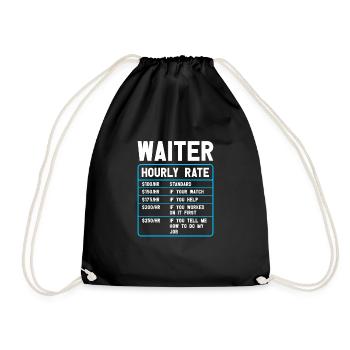 Serveuse Barman Serveur Barman Barman - Sac de sport léger - noir - Devant