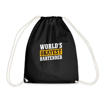 Waitress Bartender Waiter Server - Drawstring Bag - black - Front
