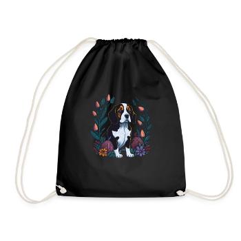 Beau chien Beagle Pâques Printemps Beagle - Sac de sport léger - noir - Devant