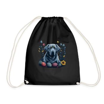 Labrador Retriever Chien Pâques Printemps Labrador - Sac de sport léger - noir - Devant