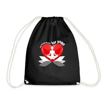 Namaste Yoga T-shirt with yoga design for yoga class - Drawstring Bag - black - Front