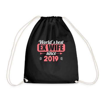 Worlds Best Ex Wife since 2019 Divorce - Drawstring Bag - black - Front
