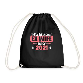 Worlds Best Ex Wife since 2021 Divorce - Drawstring Bag - black - Front
