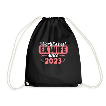 Worlds Best Ex Wife since 2023 Divorce - Drawstring Bag - black - Front