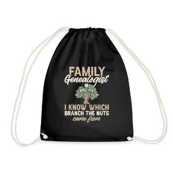 Genealogy Genealogy Genealogist - Drawstring Bag - black - Front