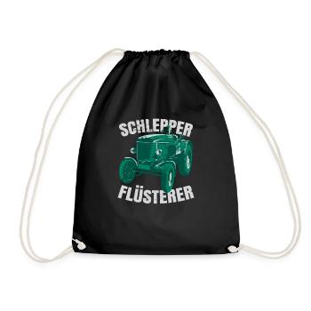 Schlepper Flüsterer - Turnbeutel - Schwarz - Vorne