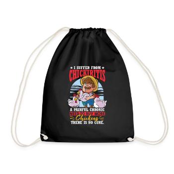 Poulet Humour Coq Volaille Poulailler - Sac de sport léger - noir - Devant