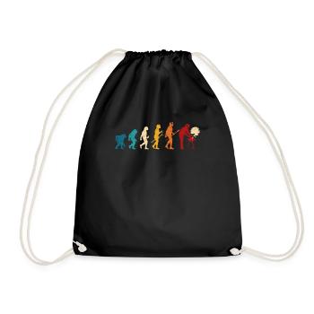 Grillen Evolution des Menschen BBQ Grill Barbeque - Turnbeutel - Schwarz - Vorne