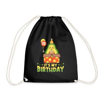 Amateur d’avocat 15ème anniversaire guacamole - Sac de sport léger - noir - Devant