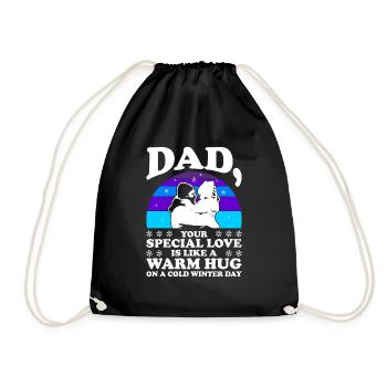 Dad Special Warm Hug Vatertag Daddy Vater Liebe - Turnbeutel - Schwarz - Vorne
