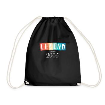 Legend since 2005 - Drawstring Bag - black - Front