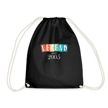 Legend since 2005 - Drawstring Bag - black - Front
