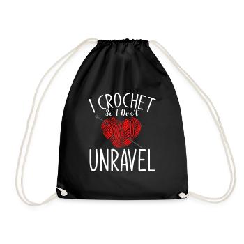I Crochet So I Dont Unravel - Turnbeutel - Schwarz - Vorne