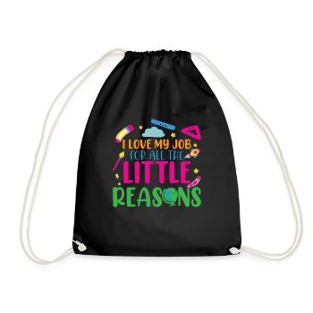 J’aime mon travail pour toutes les petites raisons - Sac de sport léger - noir - Devant
