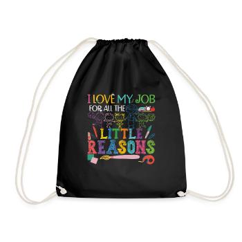 J’aime mon travail pour toutes les petites raisons - Sac de sport léger - noir - Devant