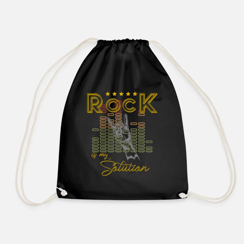 Rock is my Solution! - Turnbeutel - Schwarz