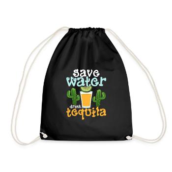 Save Water Drink Tequila Cinco De Mayo Party - Turnbeutel - Schwarz - Vorne