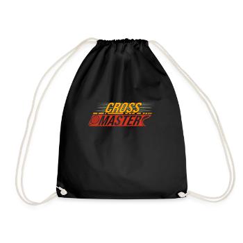 Tennis Art Cross Master Racket Sport Gift Idea - Turnbeutel - Schwarz - Vorne